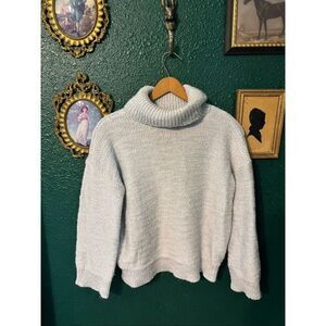 Haven Well Within Blue Chunky Turtleneck Sz Small